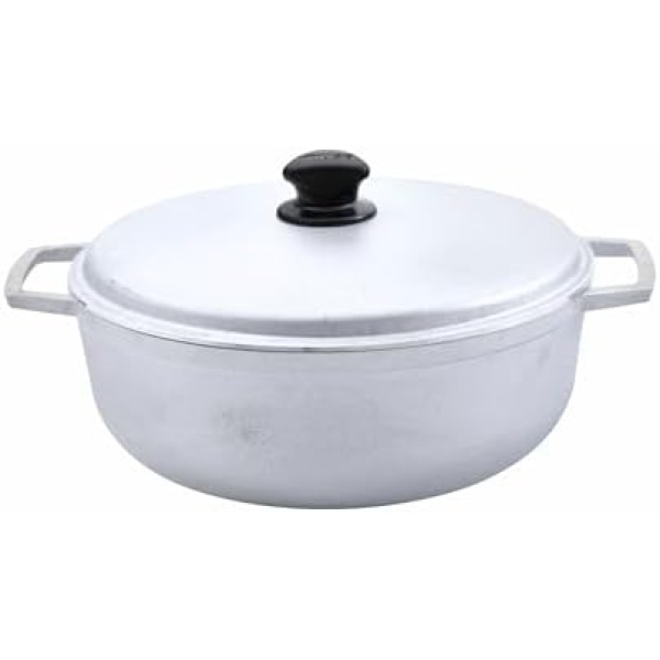 IMUSA 7.5 Quart Traditional Natural Made in Colombia Caldero with Lid